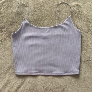 garage ribbed bungee cami in lilac